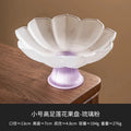 Axyaa Lotus Fruit Plate for Living Room Coffee Table, Pink Nut Refreshment Plate