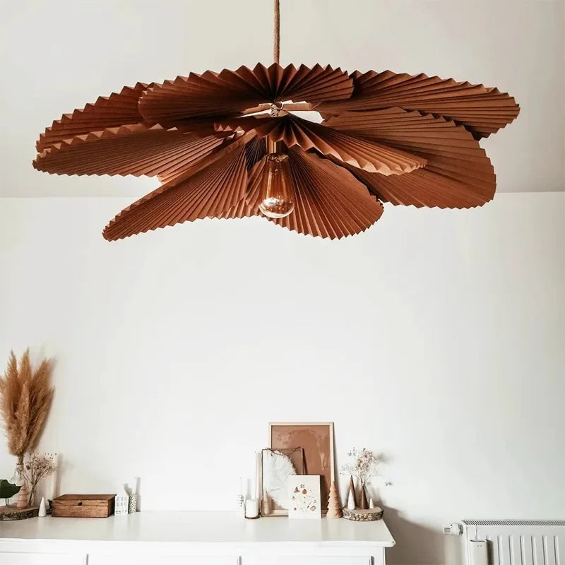 Axyaa Wabi Sabi Fan Shaped Chandelier leaves Pendant Light