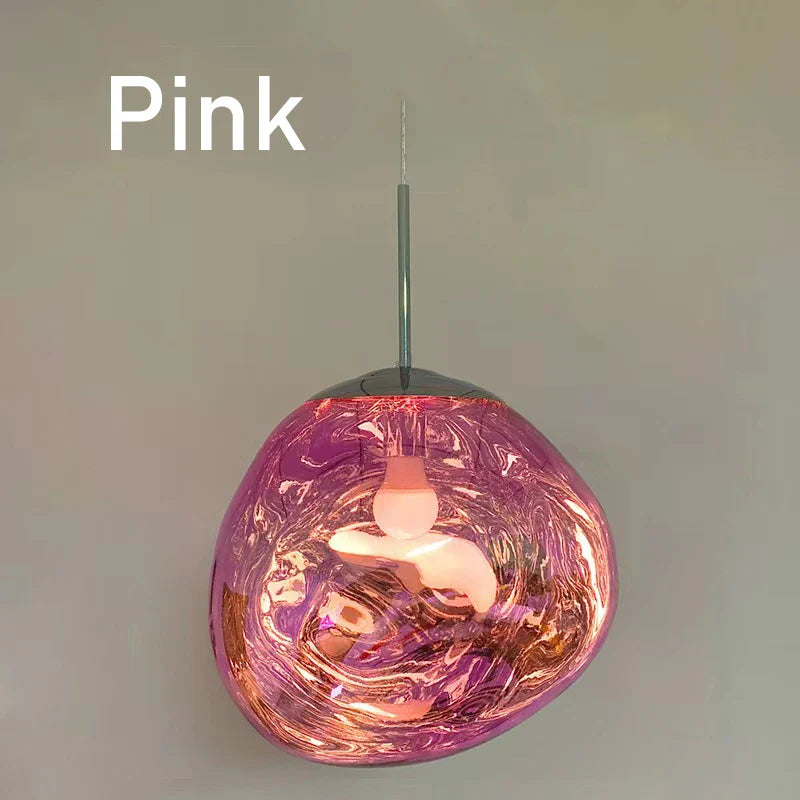 Axyaa Nordic LED Glass Lava Ceiling Pendant Lamp for Modern Indoor Living Room Lighting