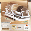 Axyaa Kitchen Pull-out Drainer Storage Rack for Sink Cabinet Tableware Organizing