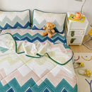 Axyaa Summer Comforter Set with Cool Feeling Fabric, Ice Silk Sheet, Pillowcase