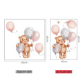 Axyaa Brown Bear Wall Stickers Kids Room Decoration Nordic Animals Decal
