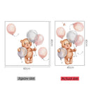 Axyaa Brown Bear Wall Stickers Kids Room Decoration Nordic Animals Decal