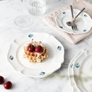 Axyaa Swallow Plate Beige Flat Serving Platter - Small and Fresh Style