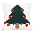 Nordic Circle Tufted Christmas Tree Pillowcase Cojines by Axyaa