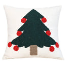 Nordic Circle Tufted Christmas Tree Pillowcase Cojines by Axyaa