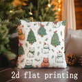 Axyaa Christmas Digital-Printed Cushion Cover for Home Decor