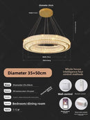 Axyaa High-End Crystal Pendant Chandelier: Luxury Modern Home Lighting