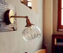 Axyaa Copper Ball Wall Lamp, Modern Glass Light for Bedroom, Bathroom, Stairway