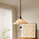 Axyaa Retro Wood Pendant Lights - Vintage Japan Style Chandelier for Living Room