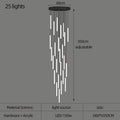 Axyaa Rotating Acrylic Chandelier Pendant Light for Home Living Room Lobby