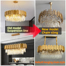 Axyaa Crystal Ceiling Lamp: Nordic Luxury & Modern Villa Gold Chandelier for Home Decor