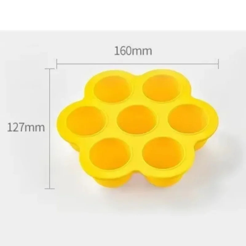 Axyaa 7-Hole Silicone Ice Cream Mold for Homemade Popsicles