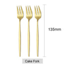 Axyaa Stainless Steel Mini Fork Set for Desserts and Salads