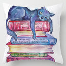 Axyaa Cartoon Cat Pillow Cover for Home Office Bedroom Sofa Car Decoration