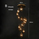 Axyaa Nordic Glass Ball Chandelier for Home Decor Lighting Fixtures