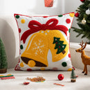 Axyaa Christmas Embroidered Pillowcase Sofa Cushion Cover 45x45cm Home Decor