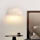 Axyaa Small LED Wall Sconce Yellow Travertine Wabi Sabi Wall Lamp
