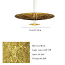 Axyaa Luxury Gold Disc Chandelier for Living Room & Dining Room