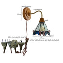 Axyaa Glass LED Wall Sconce: Colorful, Pull Chain Switch, Copper Finish