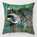 Axyaa Raccoon Wildlife Print Pillowcase for Home Bed Chair Decor