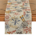 Nautical Style Table Runner for Farmhouse Kitchen Decor by Axyaa