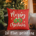 Axyaa Merry Christmas Printed Pillow Cover for Sofa, Bedroom, Car - Rectangular Shape