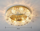 Axyaa Crystal LED Ceiling Chandelier, Modern Gold/Silver Light for Living Room, Bedroom, Hotel Hall