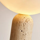 Axyaa Yellow Travertine Marble Table Lamp for Elegant Home Lighting