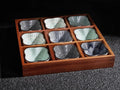 Axyaa Solid Wood Tea & Fruit Tray with Grid Plates