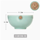 Axyaa Zodiac 4.5-inch Celadon Rice Bowl - Creative Twelve Chinese Zodiac Ceramic Tableware