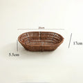 Axyaa Imitation Rattan Tray Snacks Storage Basket Fruit Tray Kitchen Organizer