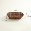 Axyaa Rattan Snacks Tray for Home Kitchen Storage and Serving
