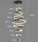 Axyaa Exquisite Hall Staircase Chandelier - Indoor Ceiling Lighting Fixtures - Elegant Indoor Lights