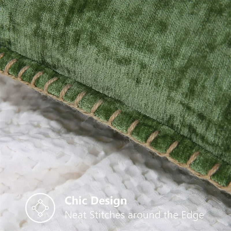 Axyaa Chenille Cushion Cover: Soft Luxury Decorative Pillow Case for Living Room