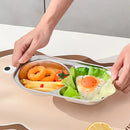 Axyaa Kids Stainless Steel Divided Food Plate - Mini Cute Fruit Dish