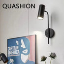 Axyaa Metal Wall Lamp Rotatable Sconce Lights E27 Bulb Iron Baking Painting