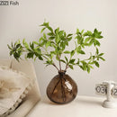 Axyaa Brown Glass Vase for Hydroponics Plants, Table Decoration, Room Aesthetic