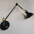 Axyaa Long Arm Black Gold Wall Sconce for Study Bedroom Reading