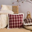Axyaa Christmas Plaid Pillowcase: Retro Nostalgic Home Decor Cover 45x45cm