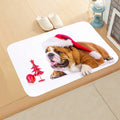 Axyaa Christmas Cat Dog Print Animal Door Mats Non-Slip Floor Home Decoration