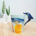 Axyaa Dinosaur Ceramic Coffee Cup - 3D Animal Shape - Office Home Decor & Gift