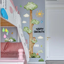 Axyaa Forest Animal Tree Growth Chart Wall Stickers - Kids Nursery Height Measure Decals