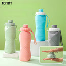 Axyaa Silicone Foldable Water Cup: Portable Leakproof Bottle for Outdoor Travel & Gym