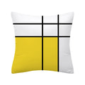 Axyaa Geometry Polyester Cushion Cover 45x45, Decorative Sofa Pillowcase Blue Yellow Black Home Décor