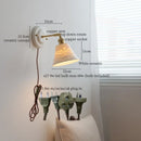 Axyaa Copper Ceramic LED Wall Lamp with Pull Chain Switch, Stair Living Room Decor