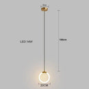 Axyaa Gold Metal LED Pendant Light for Modern Minimalist Living Room Lighting