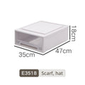 Axyaa Closet Storage Bin with Lid - Desktop Organizer for Clothes, Underwear, Socks