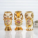 Axyaa Gold Ceramic Vase: Retro High-End Home Decor & Wedding Decoration