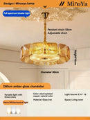Axyaa Mid-century Murano Glass Chandelier: Artistic Retro Dimmable Pendant Light